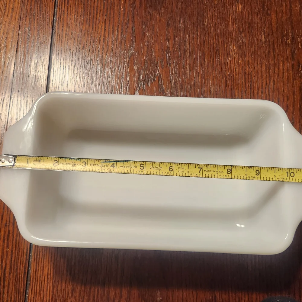 Vintage Anchor Hocking Loaf Pan with Blue Cornflower Pattern #441